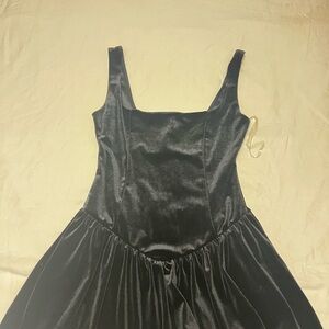 Windsor Black Velvet Mini Dress